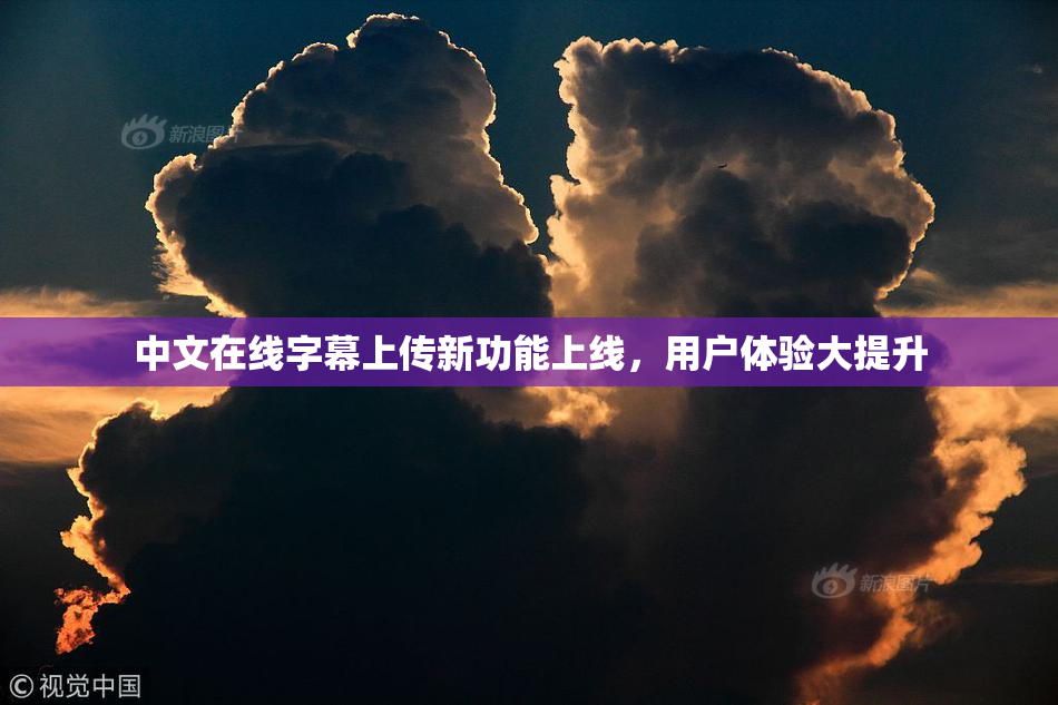 中文在线字幕上传新功能上线，用户体验大提升