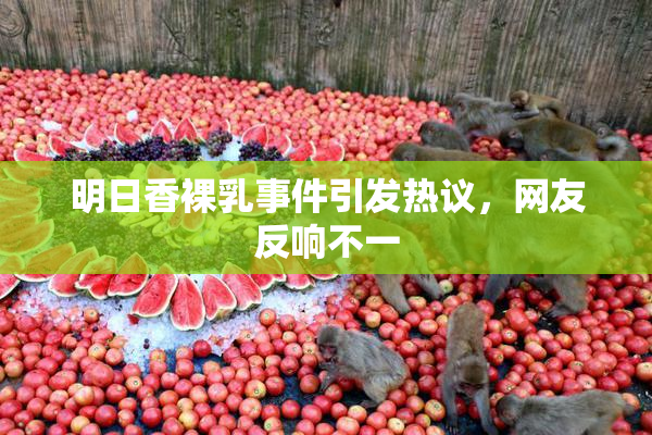明日香裸乳事件引发热议，网友反响不一