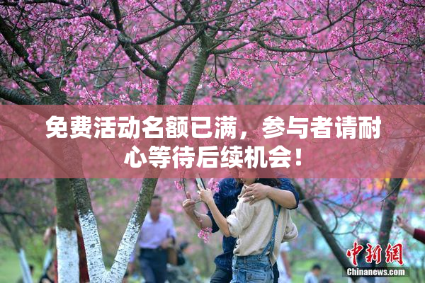 免费活动名额已满，参与者请耐心等待后续机会！