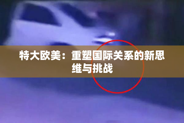 特大欧美：重塑国际关系的新思维与挑战