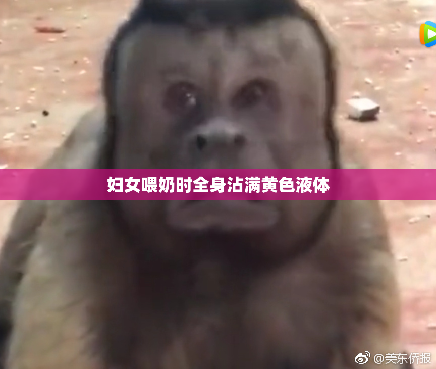 妇女喂奶时全身沾满黄色液体