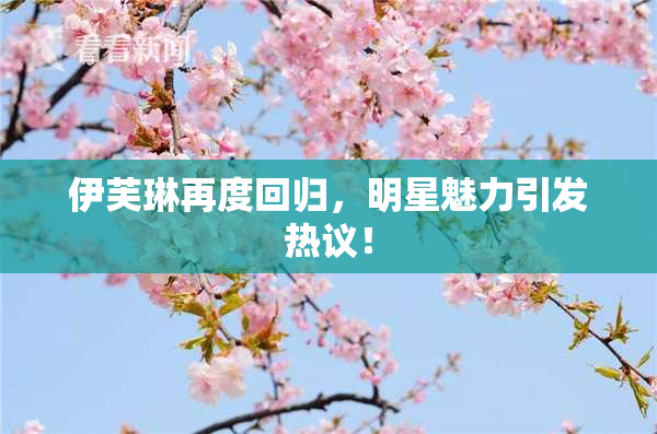伊芙琳再度回归，明星魅力引发热议！