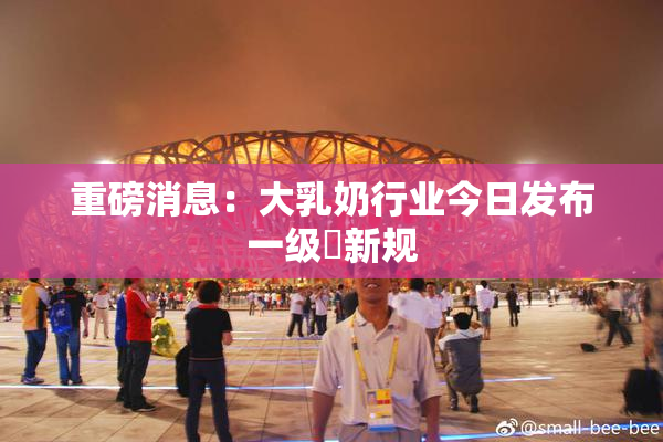 重磅消息：大乳奶行业今日发布一级婬新规