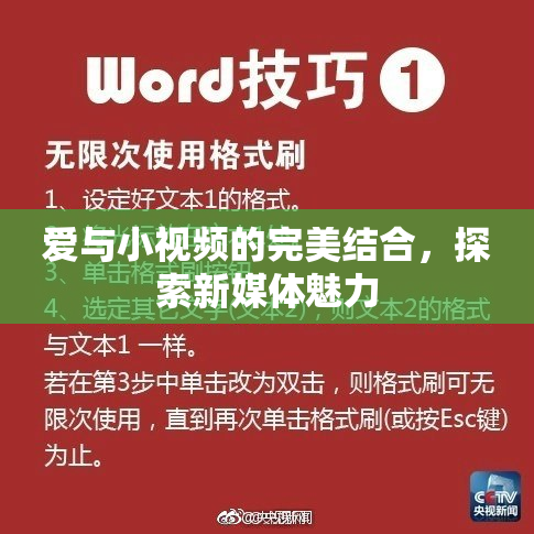 爱与小视频的完美结合，探索新媒体魅力