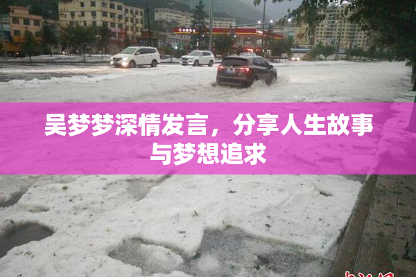 吴梦梦深情发言，分享人生故事与梦想追求