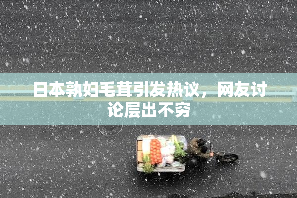 日本孰妇毛茸引发热议，网友讨论层出不穷