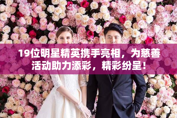 19位明星精英携手亮相，为慈善活动助力添彩，精彩纷呈！