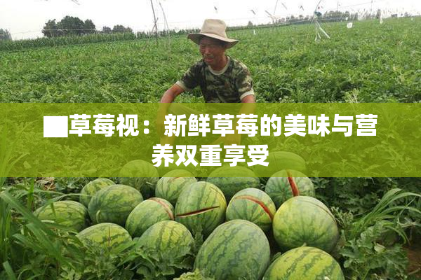 ▇草莓视：新鲜草莓的美味与营养双重享受