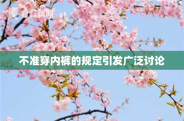 不准穿内裤的规定引发广泛讨论
