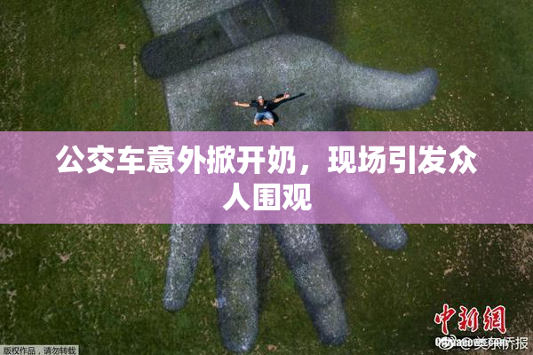 公交车意外掀开奶，现场引发众人围观