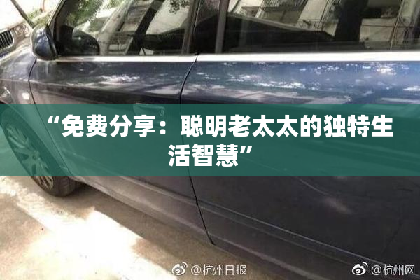“免费分享：聪明老太太的独特生活智慧”