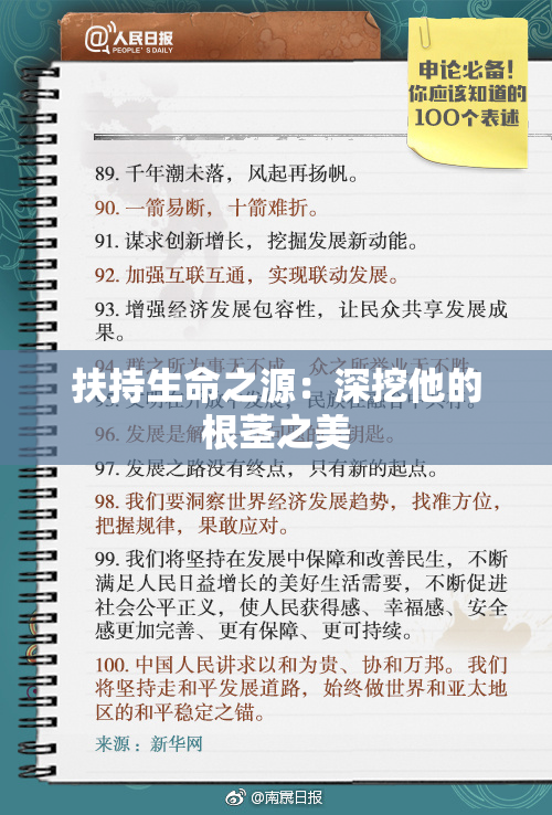 扶持生命之源：深挖他的根茎之美