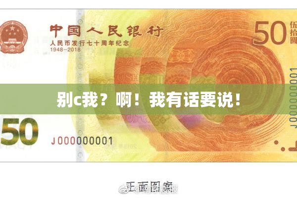 别c我？啊！我有话要说！