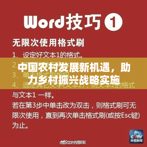 中国农村发展新机遇，助力乡村振兴战略实施