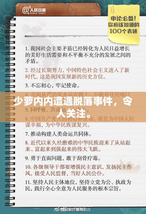 少萝内内遭遇脱落事件，令人关注。