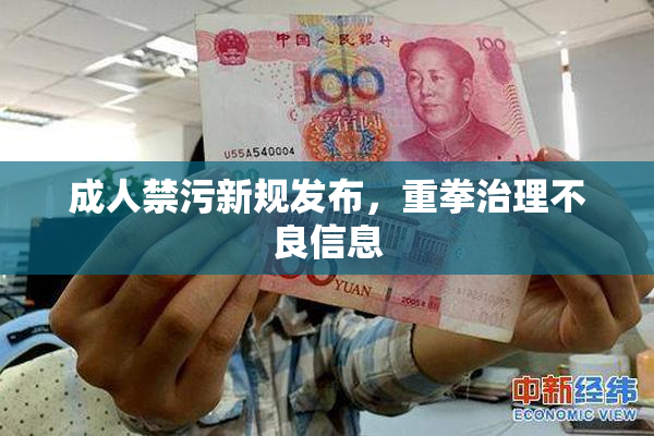 成人禁污新规发布，重拳治理不良信息