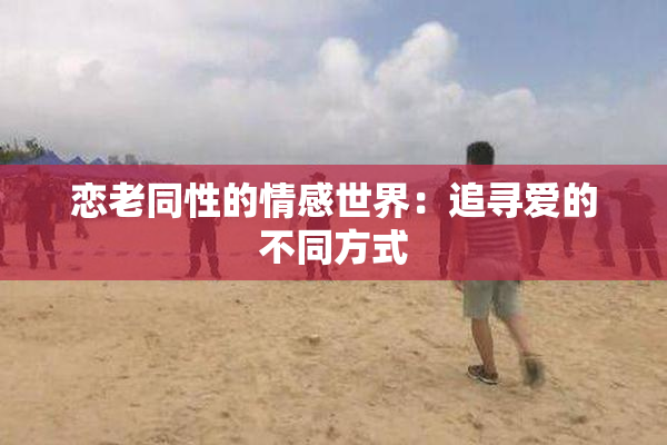恋老同性的情感世界：追寻爱的不同方式
