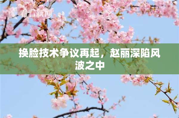 换脸技术争议再起，赵丽深陷风波之中