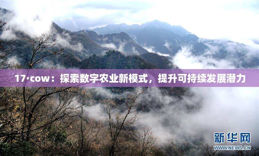 17·cow：探索数字农业新模式，提升可持续发展潜力