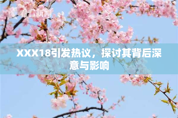XXX18引发热议，探讨其背后深意与影响