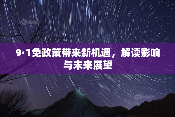 9·1免政策带来新机遇，解读影响与未来展望