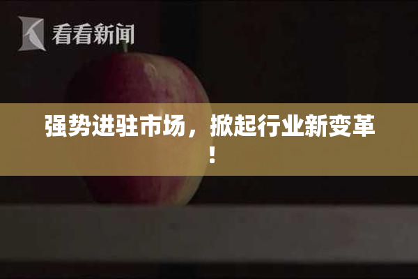 强势进驻市场，掀起行业新变革！