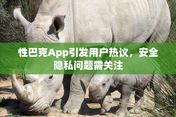 性巴克App引发用户热议，安全隐私问题需关注