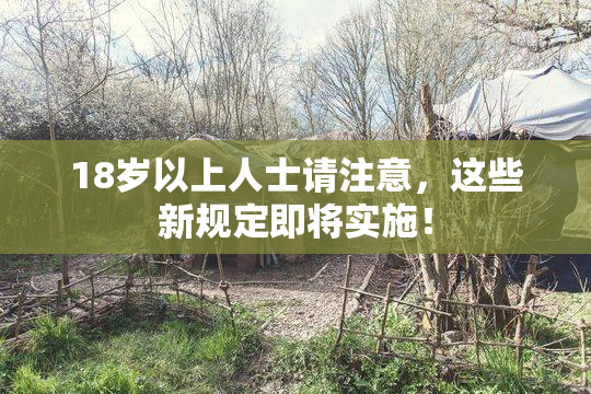 18岁以上人士请注意，这些新规定即将实施！