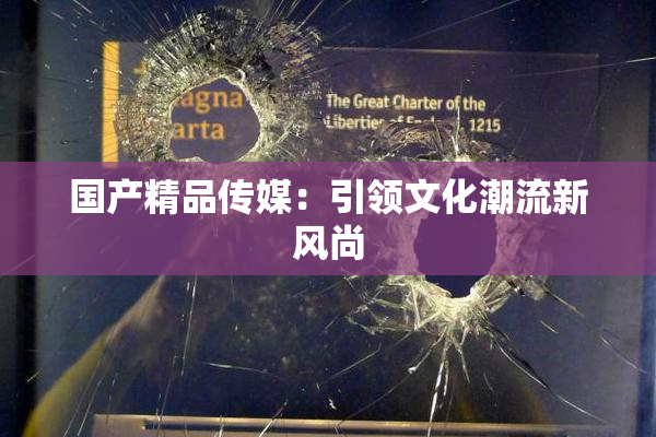 国产精品传媒：引领文化潮流新风尚