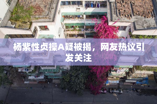 杨紫性贞操A疑被揭，网友热议引发关注