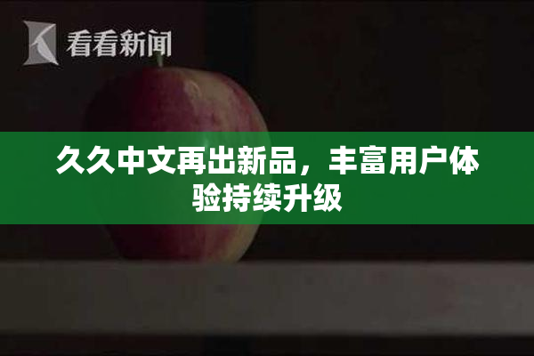 久久中文再出新品，丰富用户体验持续升级