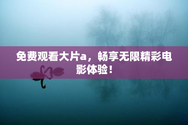 免费观看大片a，畅享无限精彩电影体验！