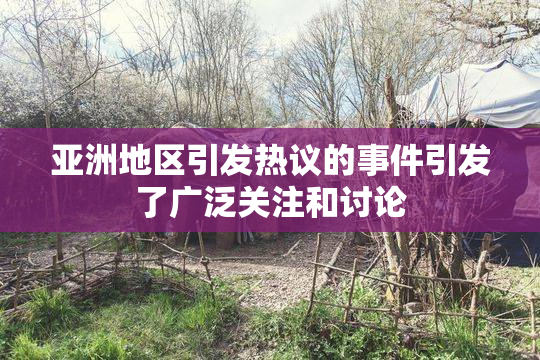 亚洲地区引发热议的事件引发了广泛关注和讨论