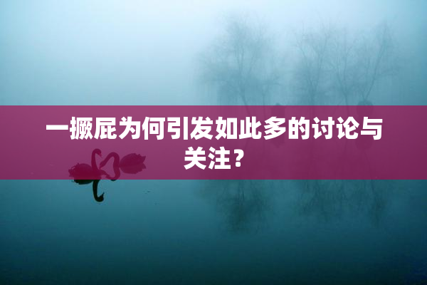 一撅屁为何引发如此多的讨论与关注？