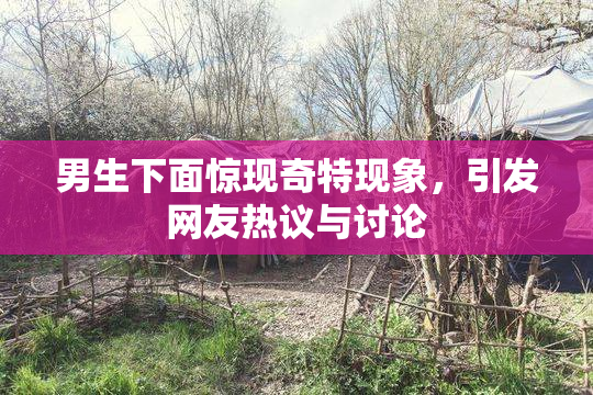 男生下面惊现奇特现象，引发网友热议与讨论