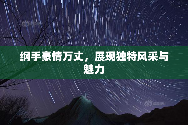 纲手豪情万丈，展现独特风采与魅力