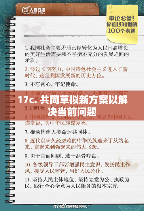 17c. 共同草拟新方案以解决当前问题