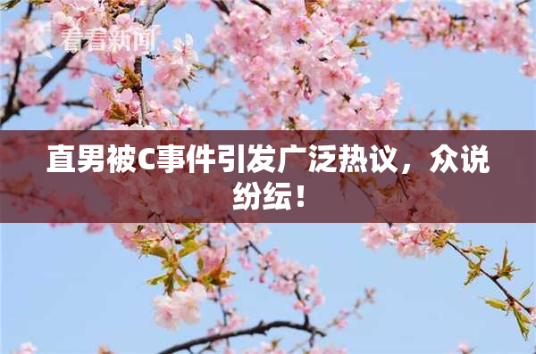 直男被C事件引发广泛热议，众说纷纭！