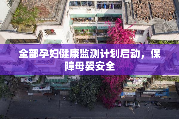 全部孕妇健康监测计划启动，保障母婴安全