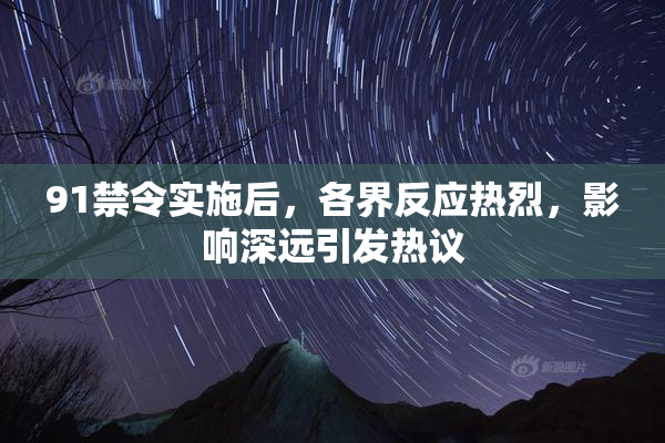 91禁令实施后，各界反应热烈，影响深远引发热议