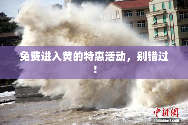 免费进入黄的特惠活动，别错过！