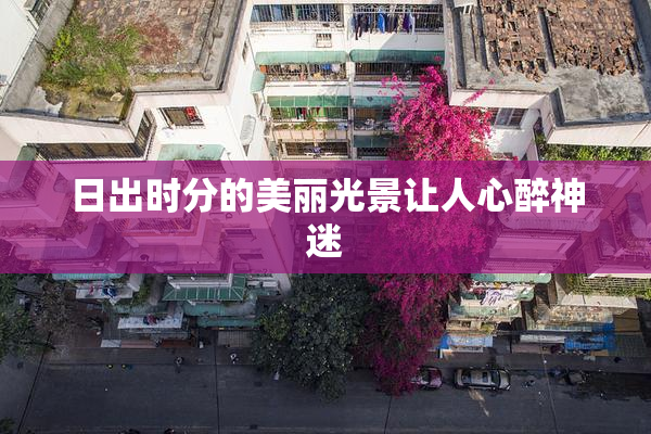 日出时分的美丽光景让人心醉神迷