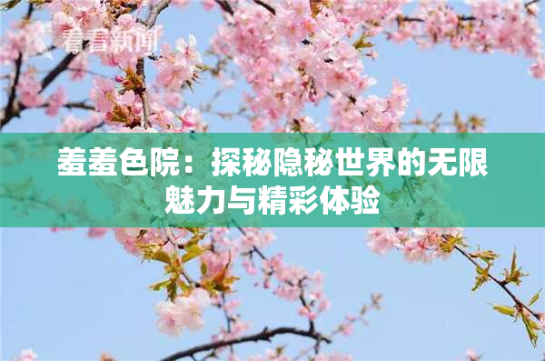 羞羞色院：探秘隐秘世界的无限魅力与精彩体验