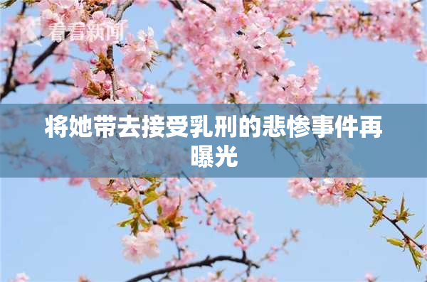 将她带去接受乳刑的悲惨事件再曝光