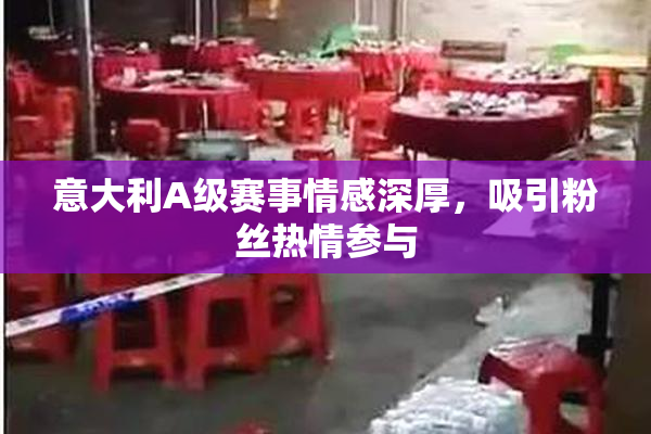 意大利A级赛事情感深厚，吸引粉丝热情参与