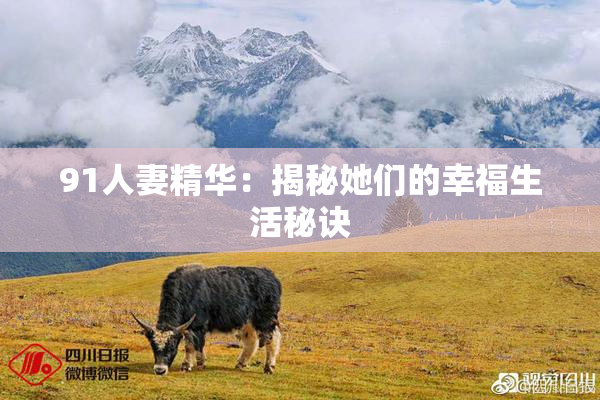 91人妻精华：揭秘她们的幸福生活秘诀