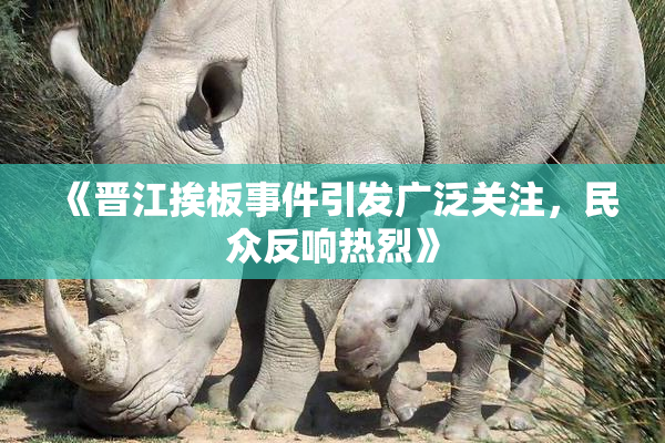 《晋江挨板事件引发广泛关注，民众反响热烈》