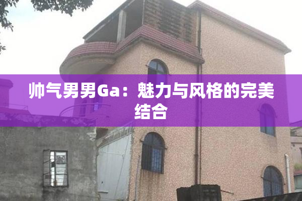 帅气男男Ga：魅力与风格的完美结合