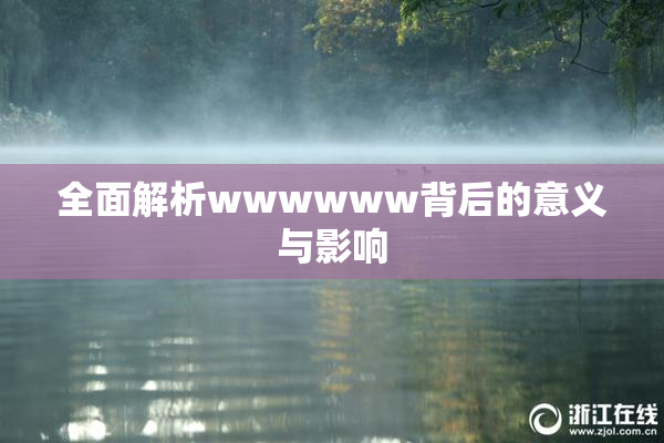 全面解析wwwwww背后的意义与影响
