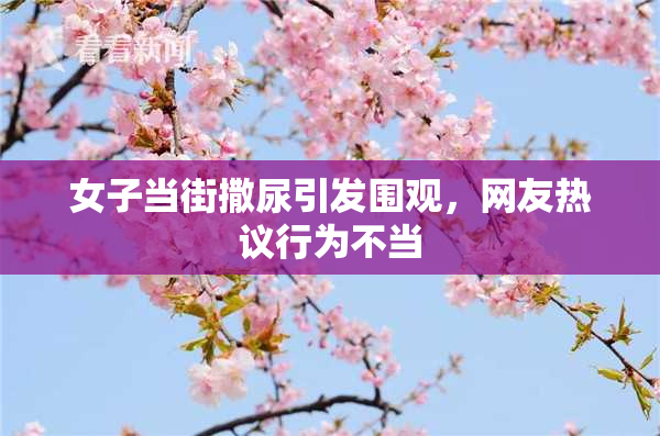 女子当街撒尿引发围观，网友热议行为不当
